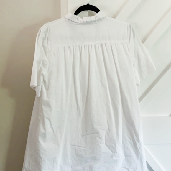 Anthropologie White Collared Shirt Mini Dress - Picture 7 of 8